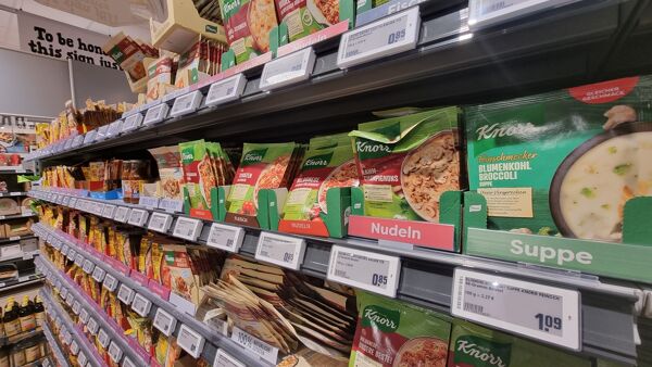 REWE supermarket using Electronic Shelf Labels by SOLUM