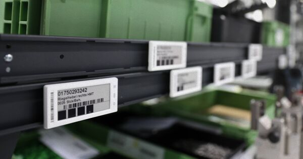 SOLUM ESL in an industrial shelf
