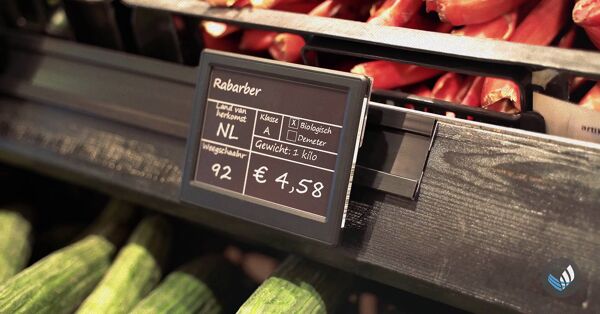SOLUM ESL as price label for fresh produce