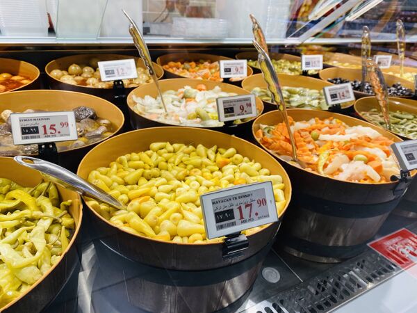 ESLs used as price labels in the food section