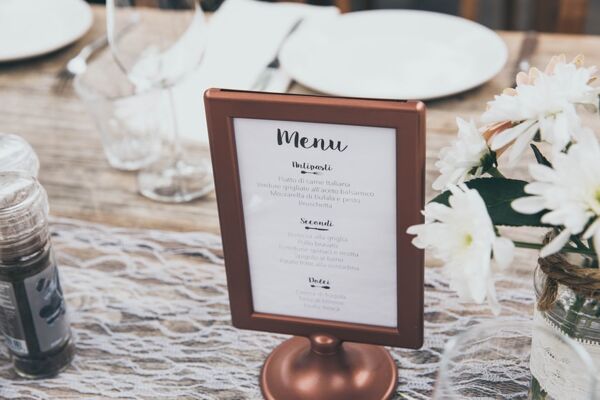 Table Menu and event planners