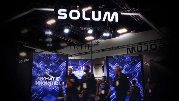 SOLUM's tech showcase at CES 2025 booth 9615